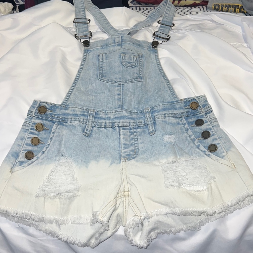 YMI Faded Jean coverall shorts